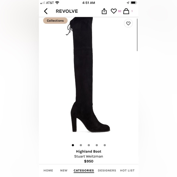 Stewart Weitzman Highland boot.NEW W/O box 4 photo shoot but never worn outside - Picture 2 of 9